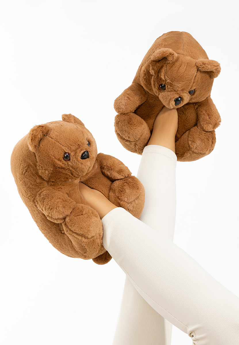 Khaki kapcie z futerkiem Teddy Khaki kapcie z futerkiem Teddy