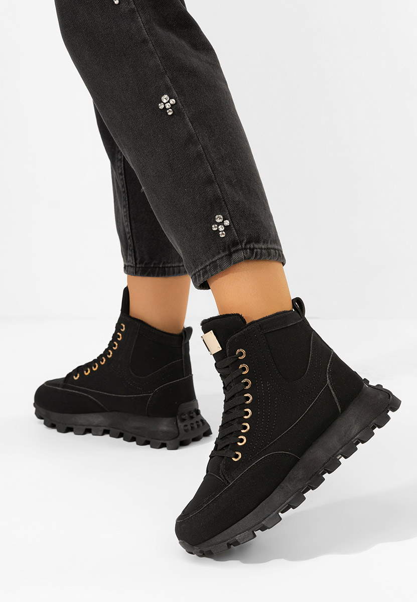 Czarne sneakersy damskie Dorineia