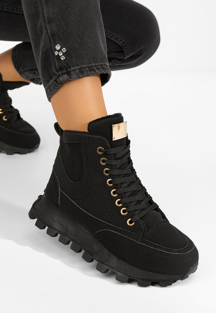 Czarne sneakersy damskie Dorineia