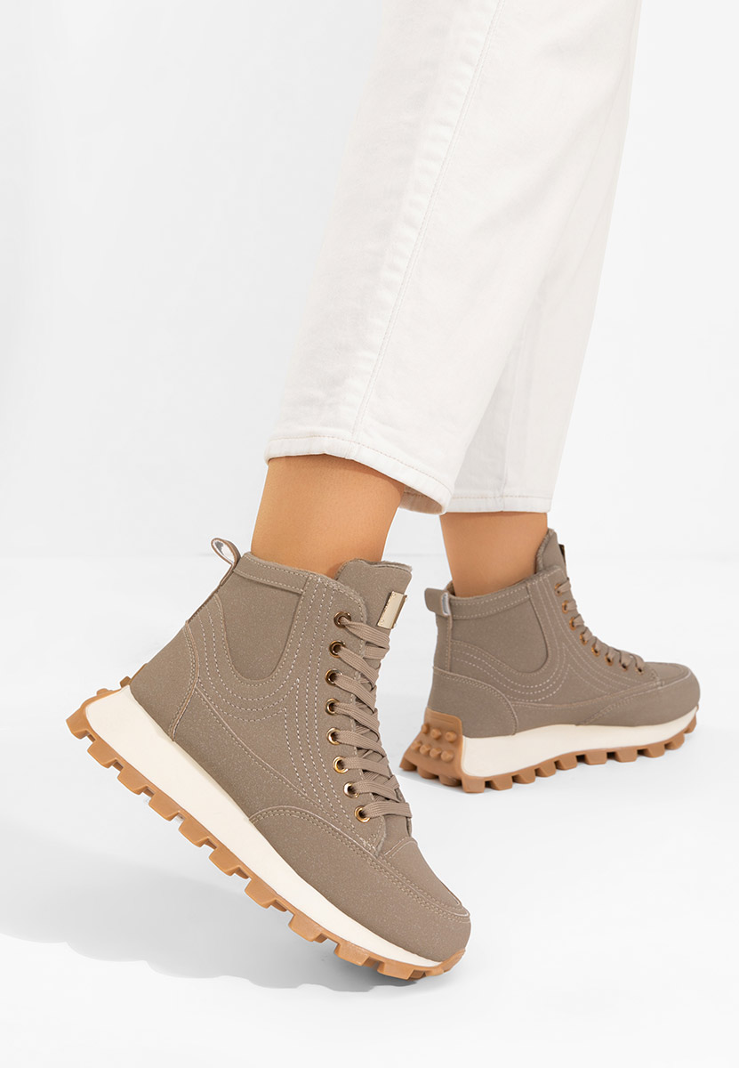Khaki sneakersy damskie Dorineia