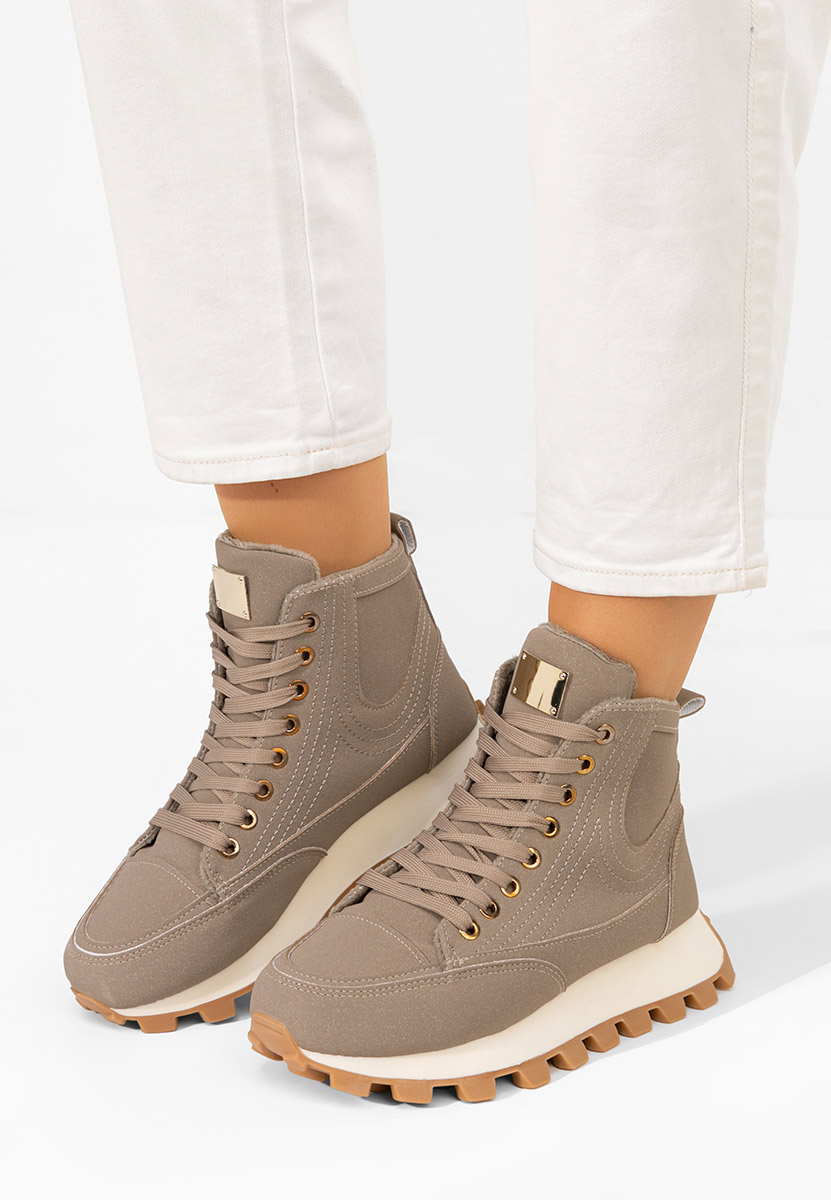 Khaki sneakersy damskie Dorineia