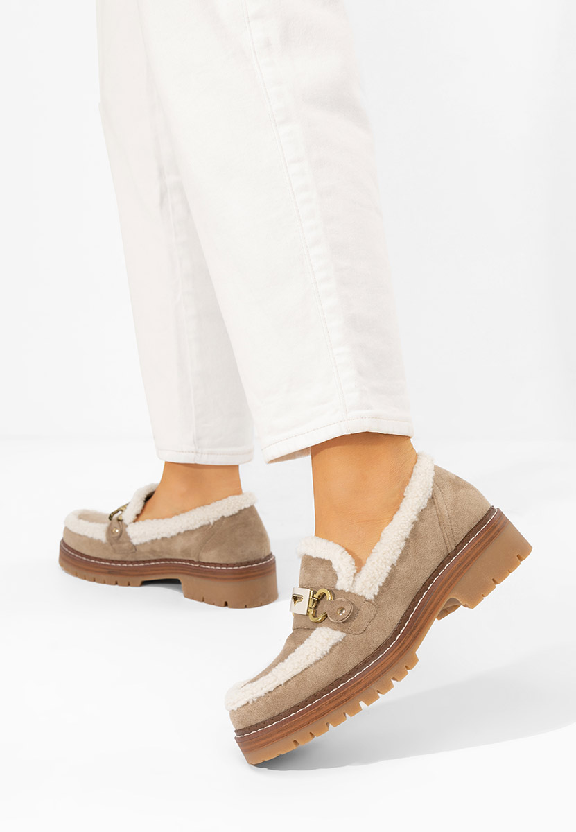 Khaki mokasyny damskie Silvora Khaki mokasyny damskie Silvora