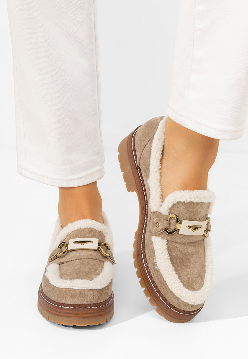 Khaki mokasyny damskie Silvora Khaki mokasyny damskie Silvora