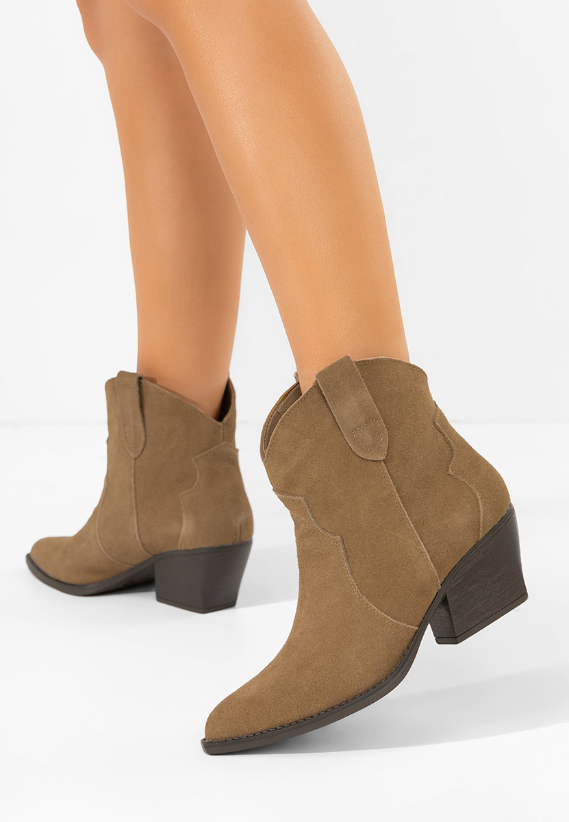 Khaki kowbojki damskie Glavira