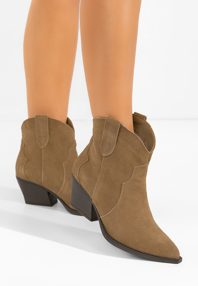 Khaki kowbojki damskie Glavira