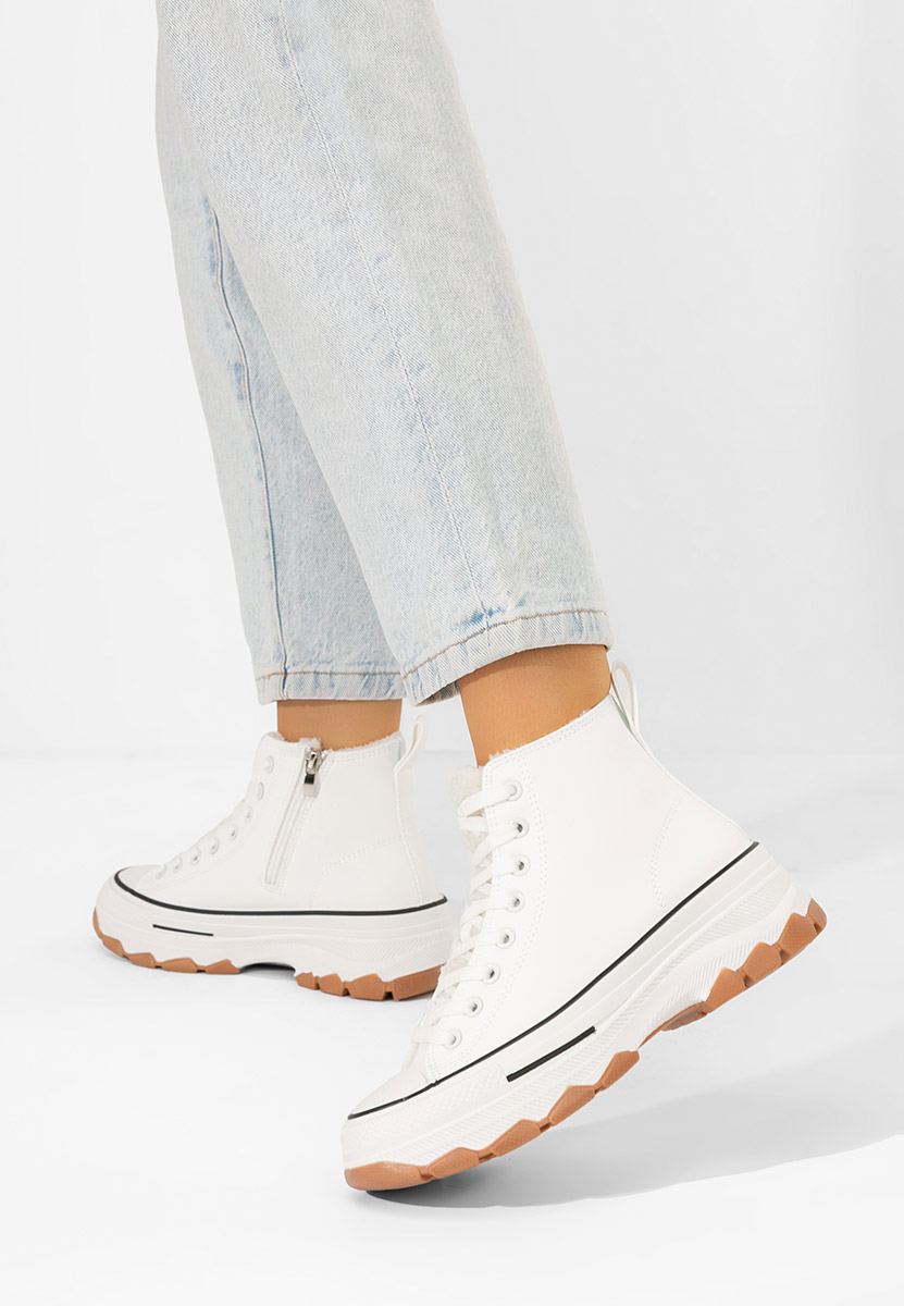 Białe trampki wysokie damskie Raviana V7