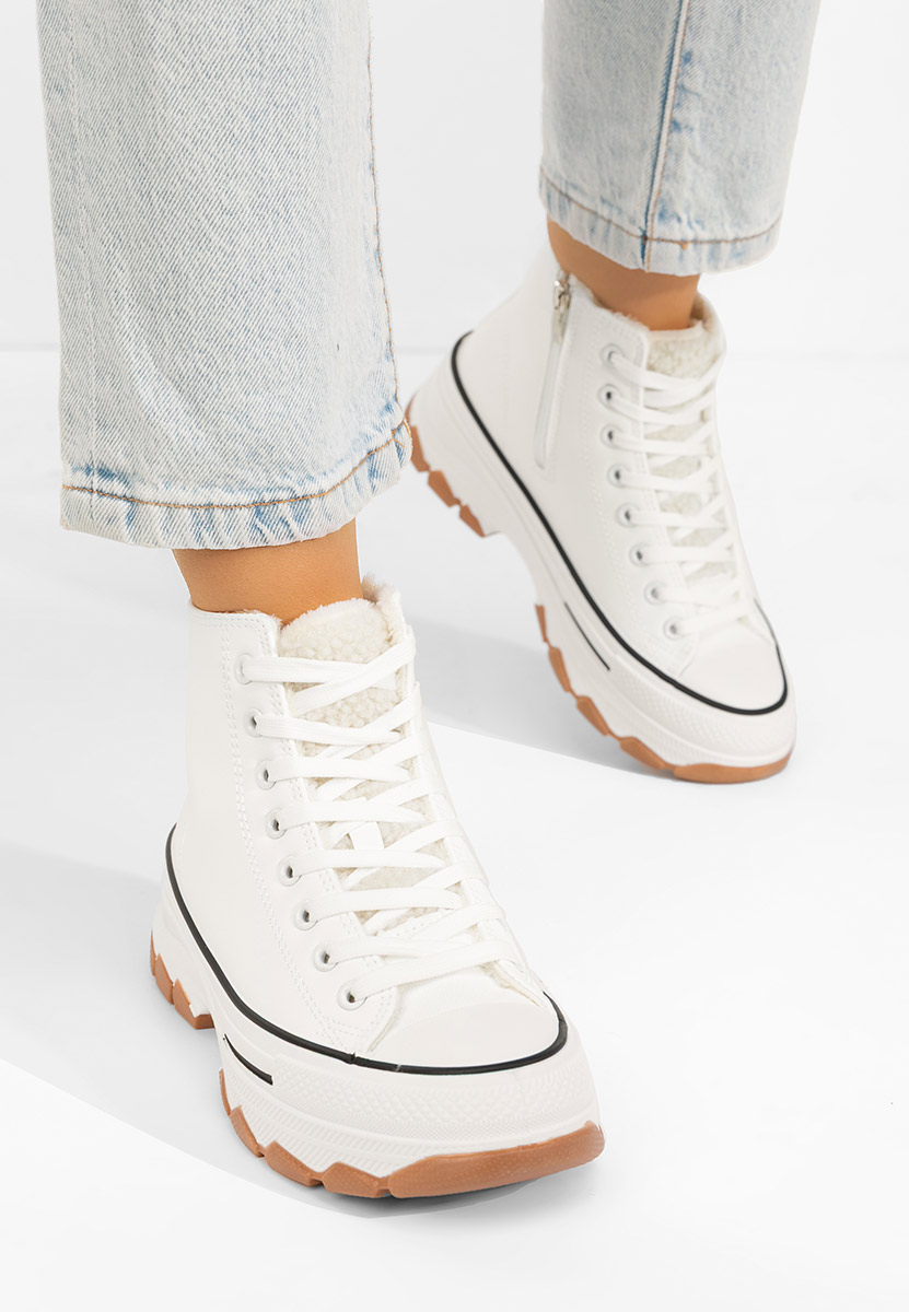 Białe trampki wysokie damskie Raviana V7