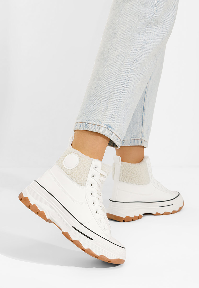 Białe trampki wysokie damskie Oziana