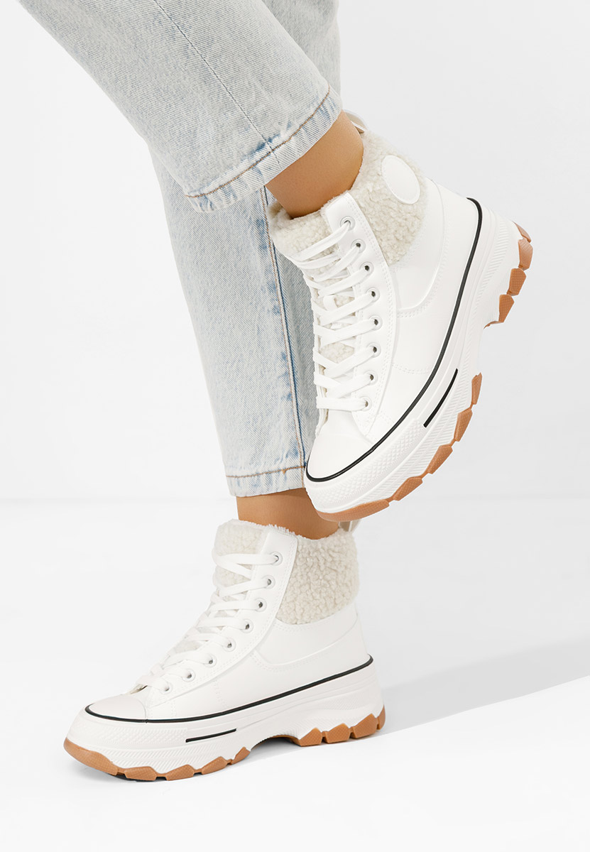 Białe trampki wysokie damskie Oziana
