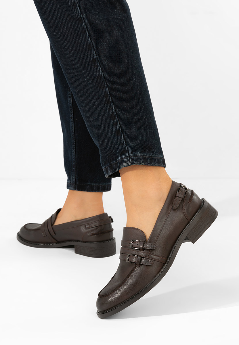 Brązowe półbuty damskie Norisa