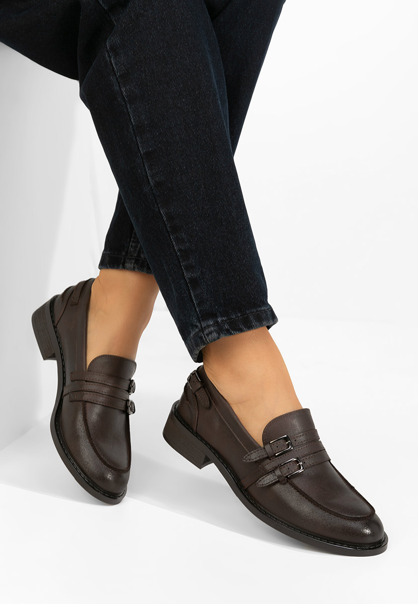 Brązowe półbuty damskie Norisa