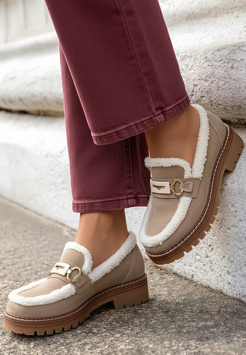 Khaki mokasyny damskie Silvora Khaki mokasyny damskie Silvora