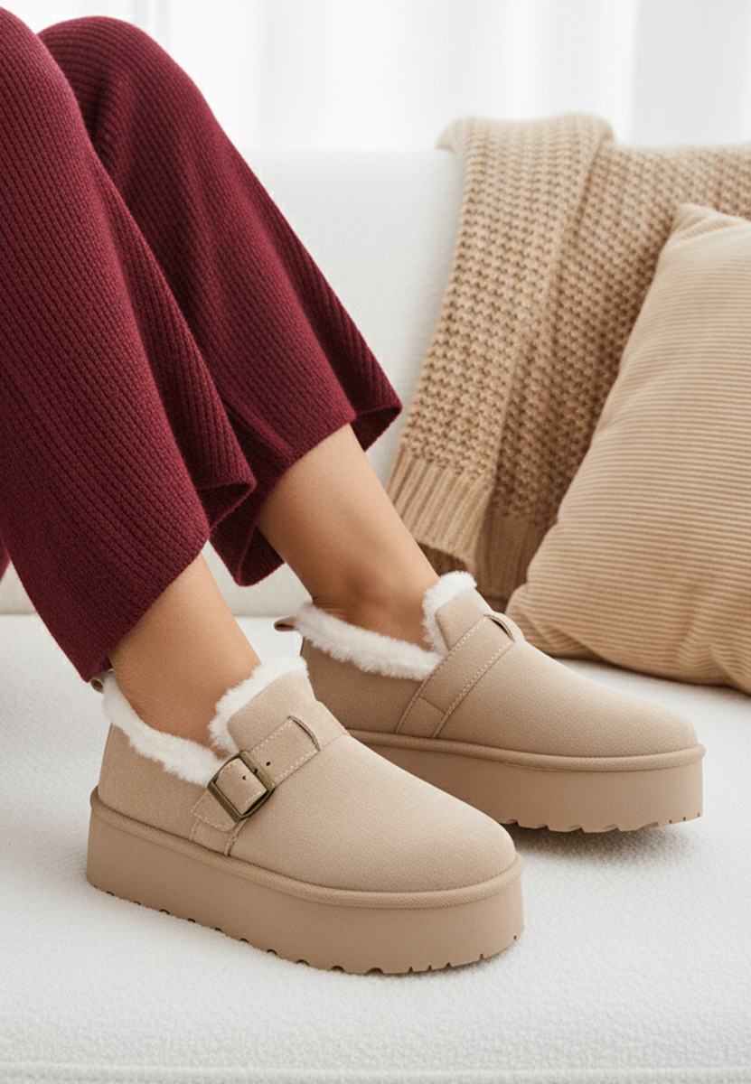 Beżowe drewniaki Myrl Beżowe drewniaki Myrl