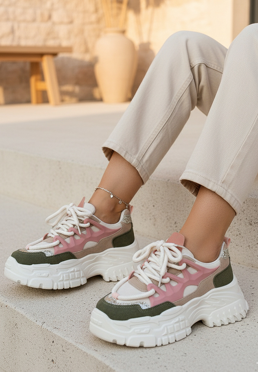 Wielokolorowy sneakersy na platformie Adane V2