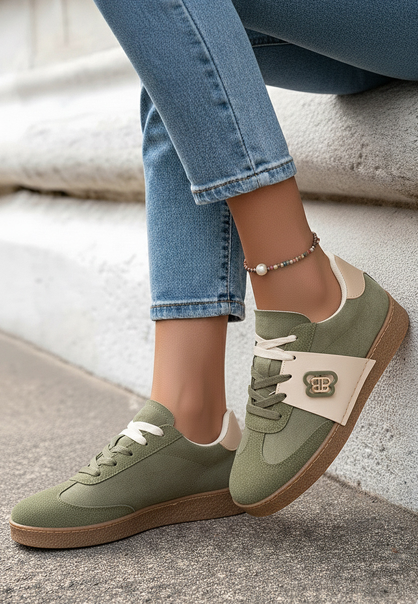 Zielone sneakersy damskie Kathea