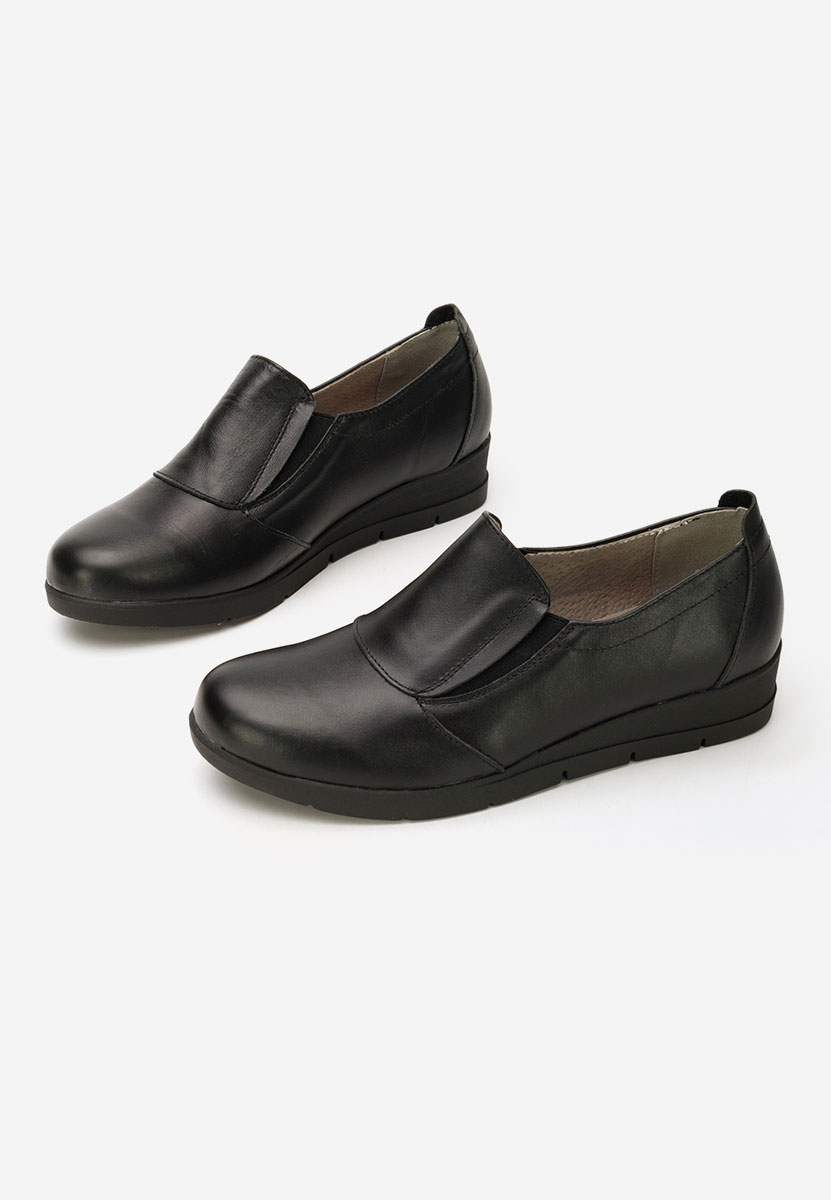 Czarne półbuty damskie Evrina