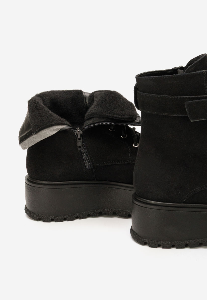 Czarne botki na platformie Astrid V6