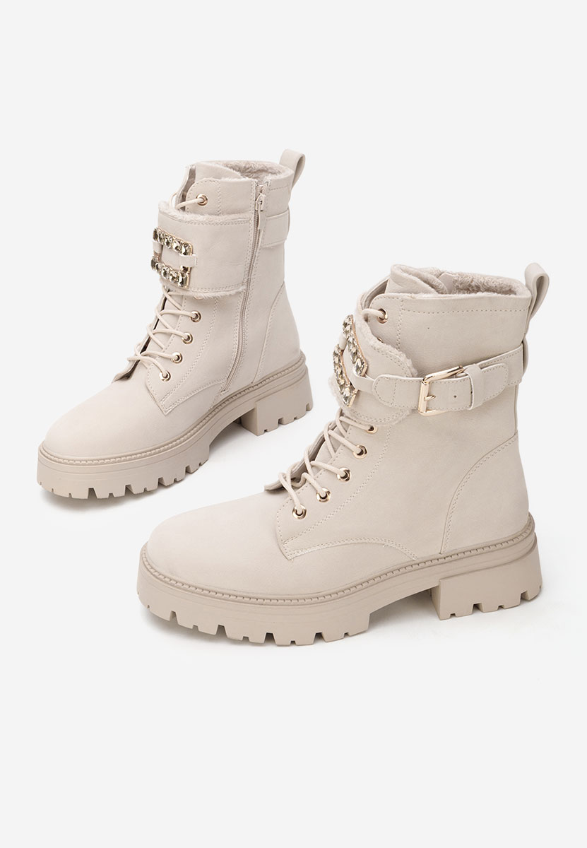 Beżowe workery damskie Acasia