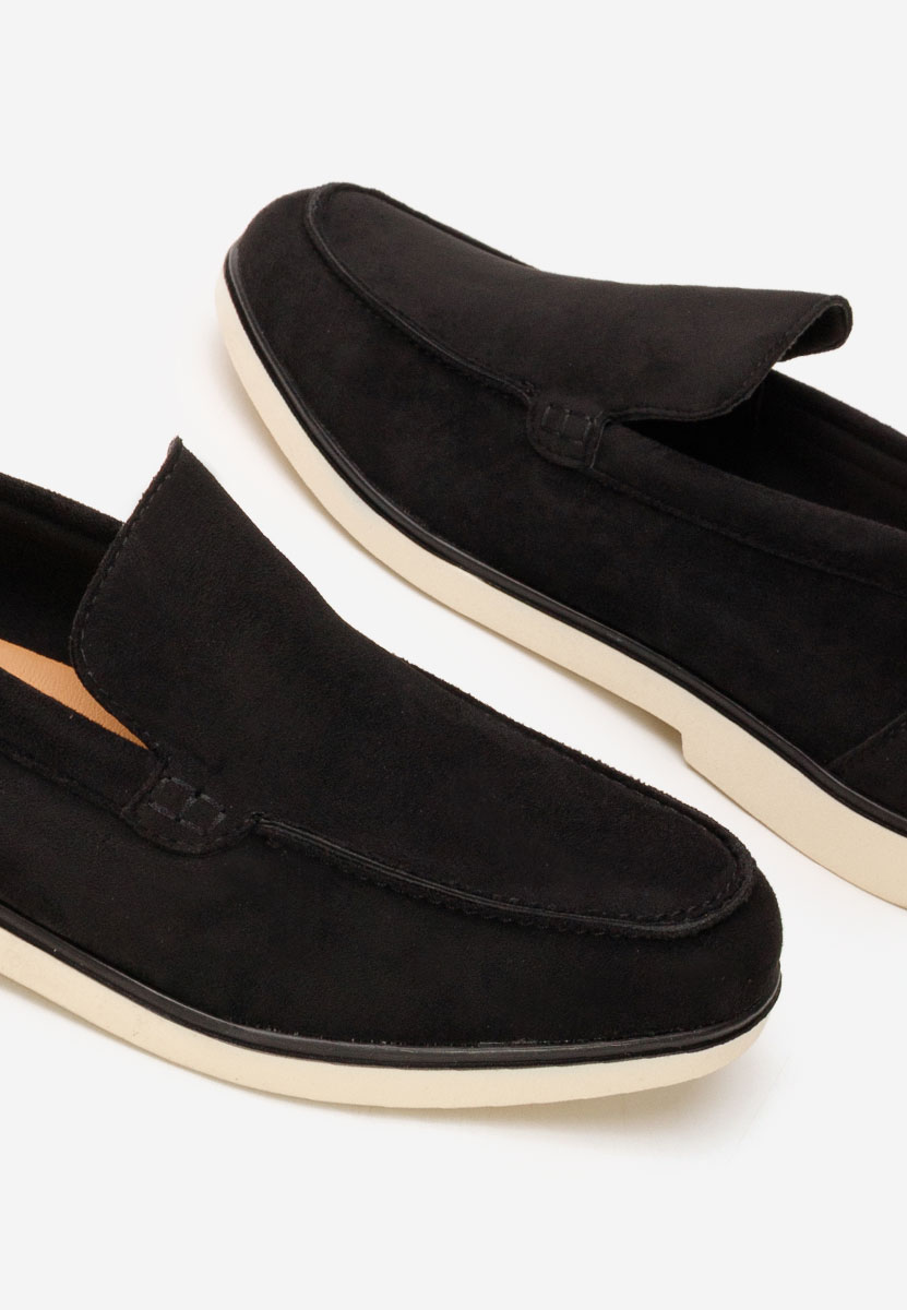 Czarne mokasyny męskie Odens