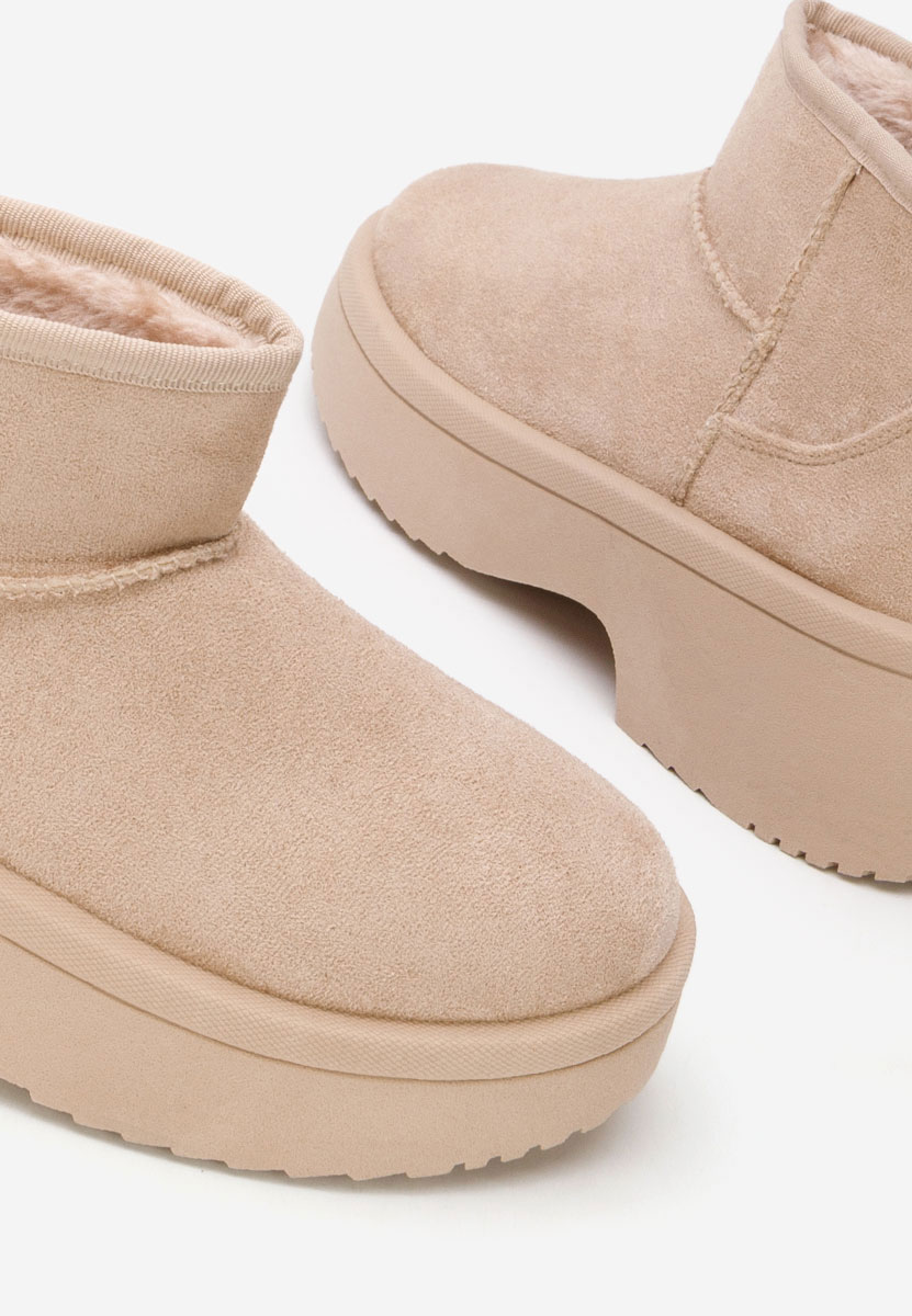 Beżowe śniegowce damskie Prelina