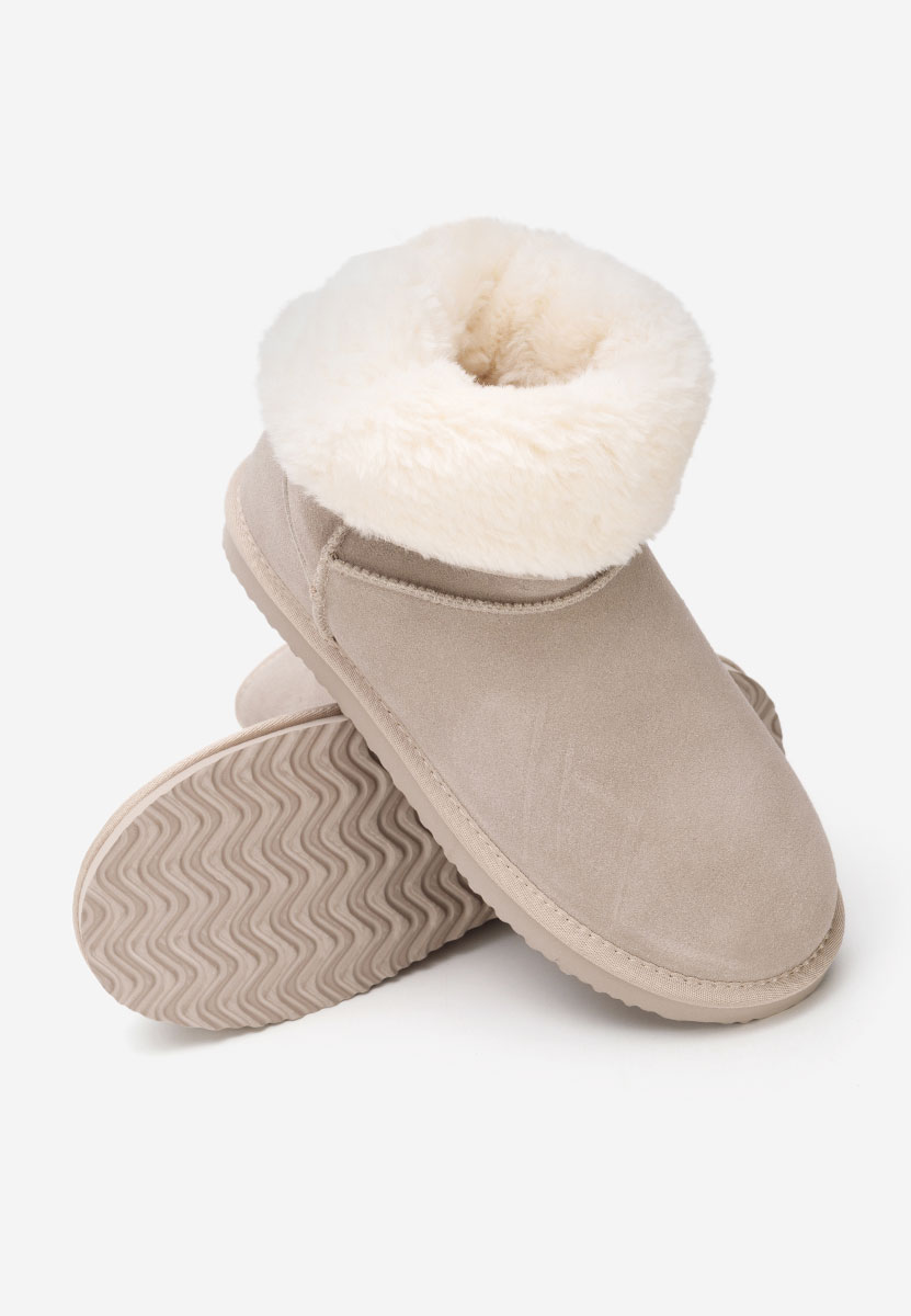 Beżowe śniegowce damskie Crisea