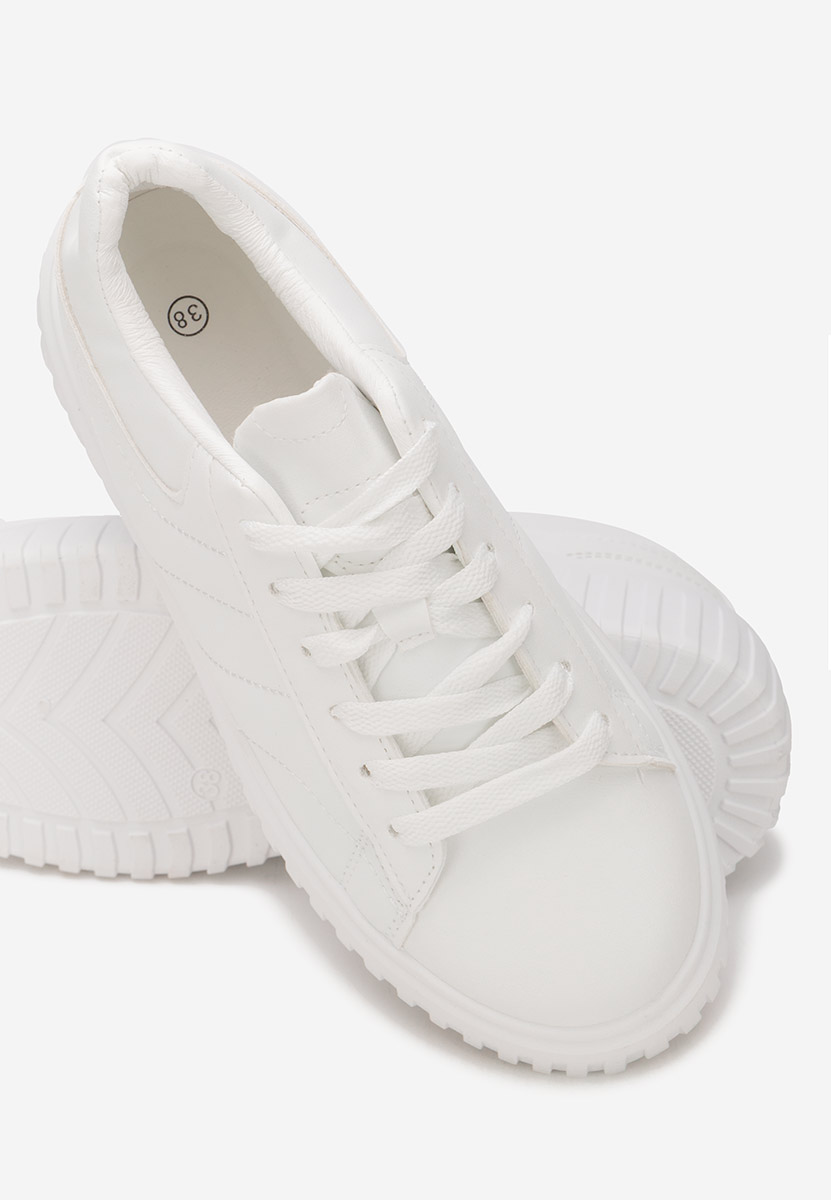 Białe sneakersy na platformie Raula V2