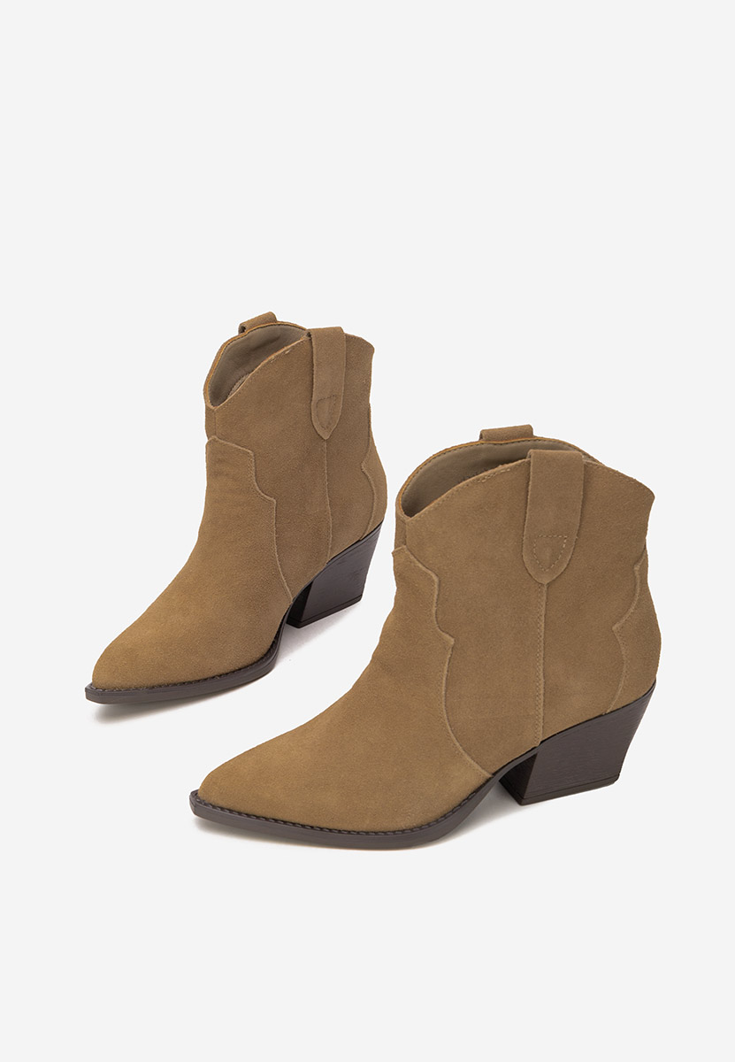 Khaki kowbojki damskie Glavira