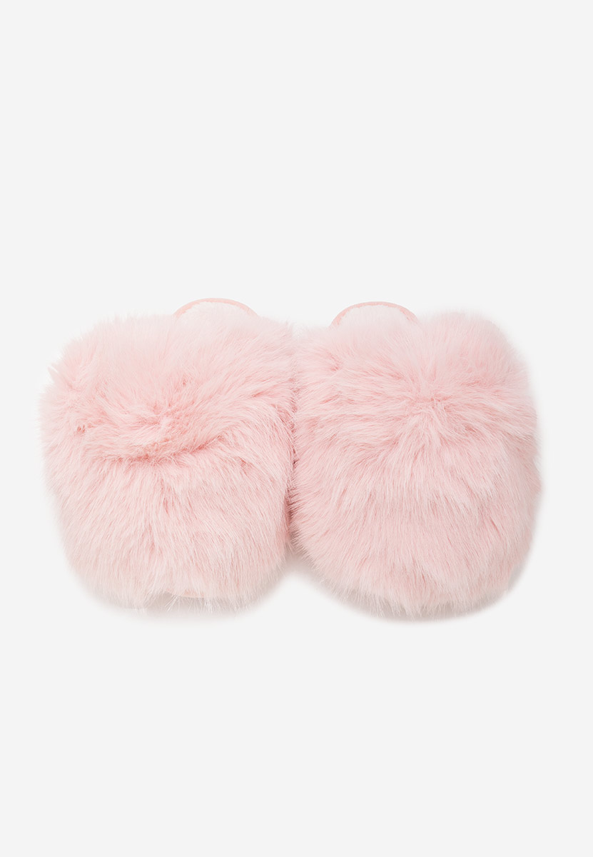 Różowe klapki z futerkiem Vesoria Różowe klapki z futerkiem Vesoria