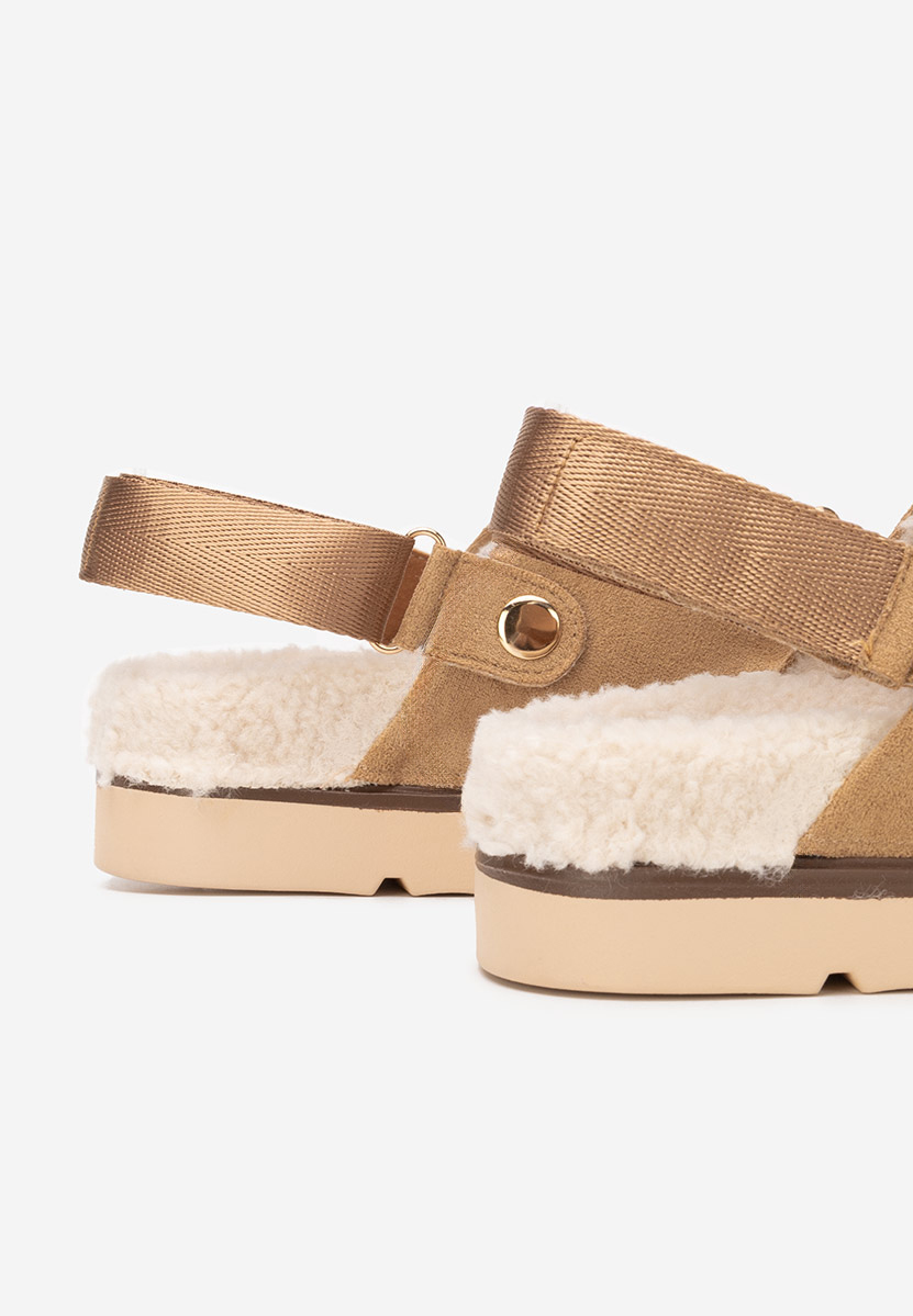 Khaki drewniaki Tamra