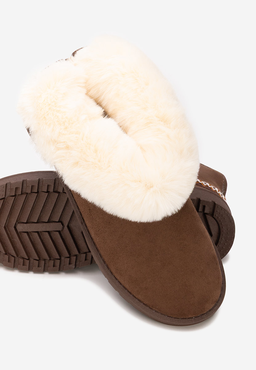 Brązowe botki damskie ocieplane Aliona Brązowe botki damskie ocieplane Aliona