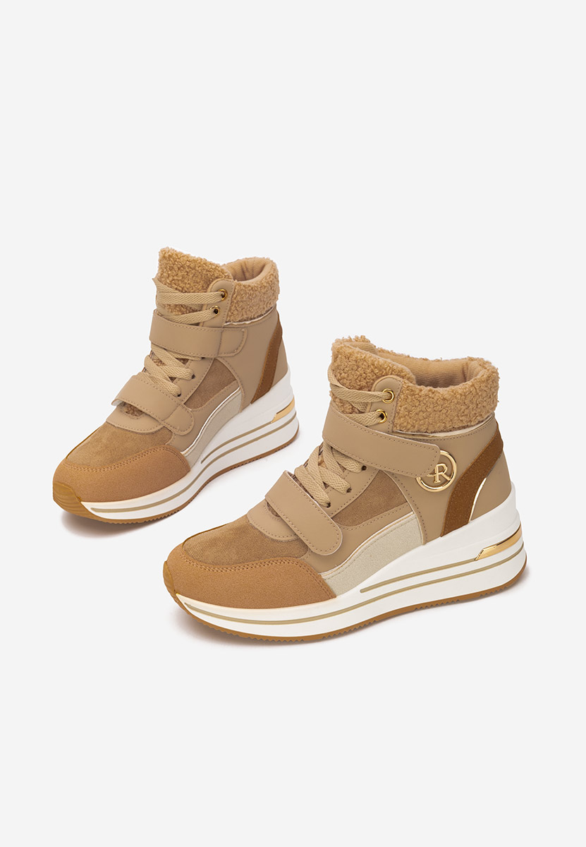 Khaki sneakersy wysokie Velaris