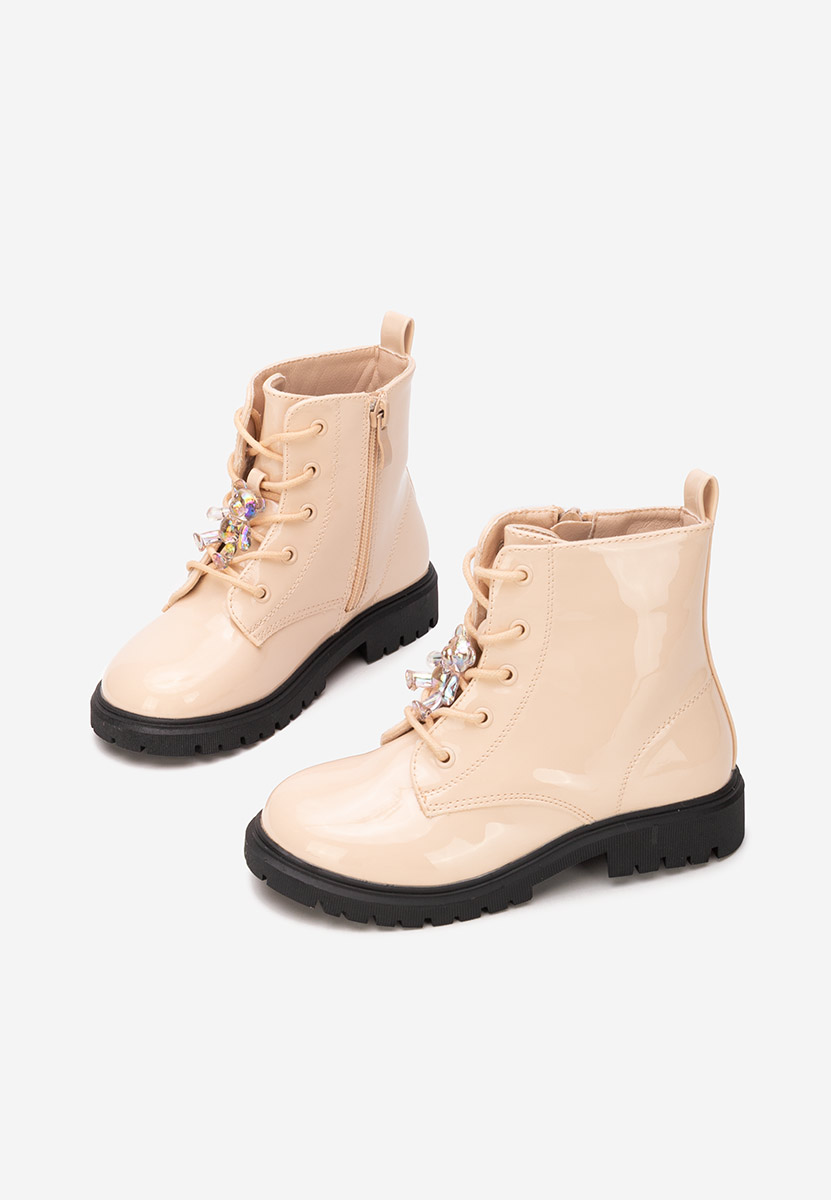 Beżowe botki dziewczęce Andonia