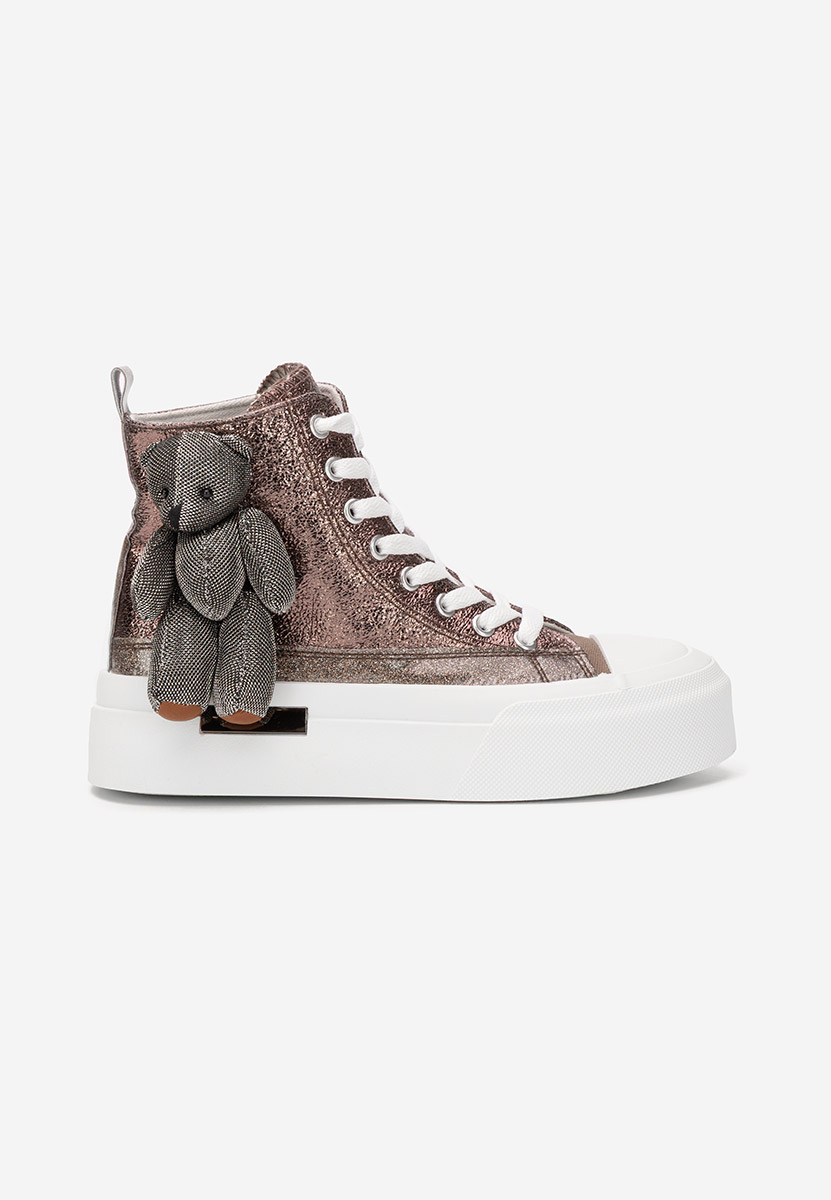 Miedziane trampki wysokie damskie Alisea