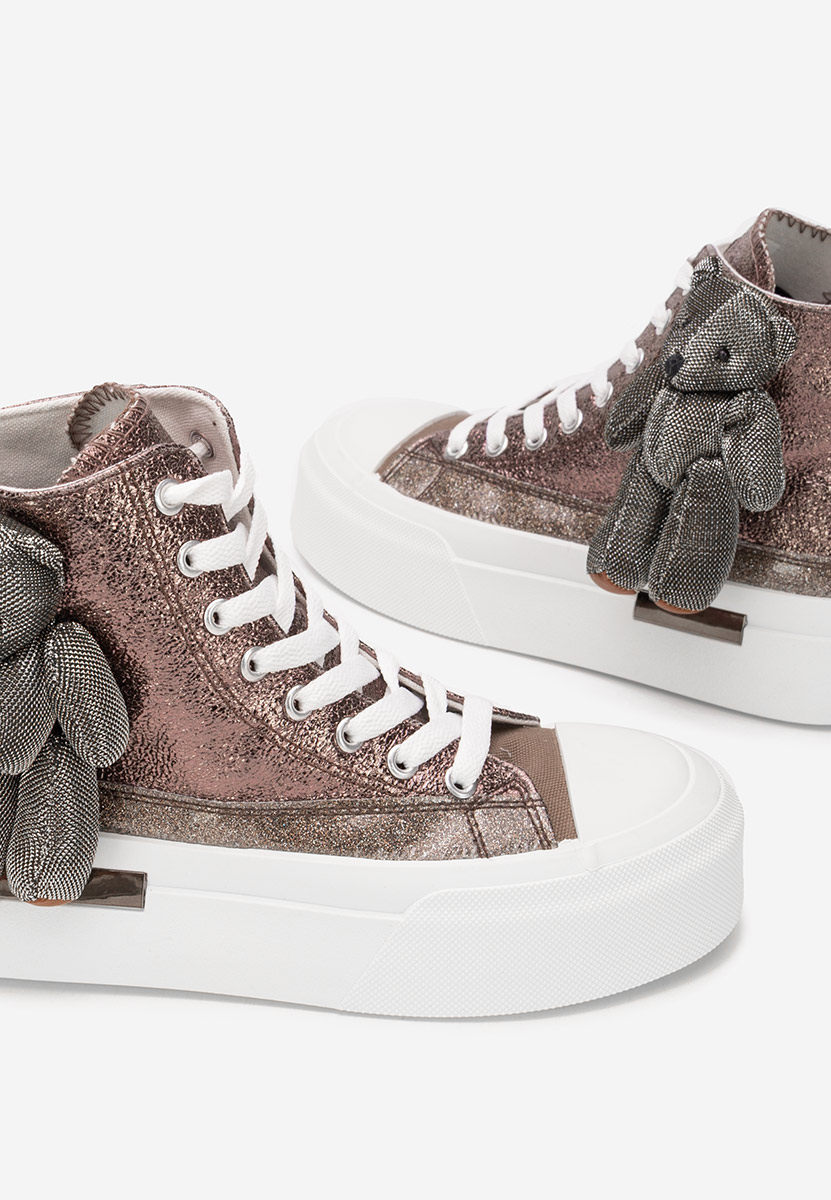 Miedziane trampki wysokie damskie Alisea