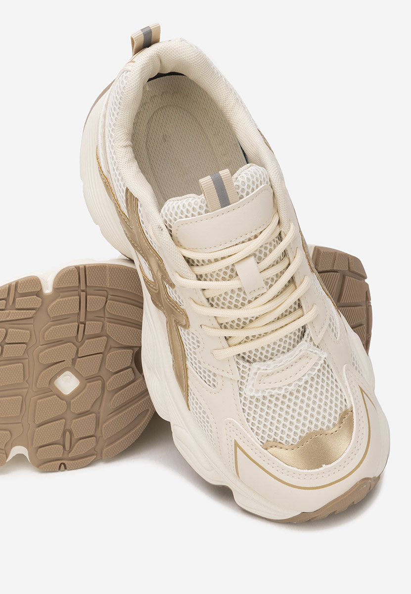 Beżowe sneakersy na koturnie Kaliora V2 Beżowe sneakersy na koturnie Kaliora V2