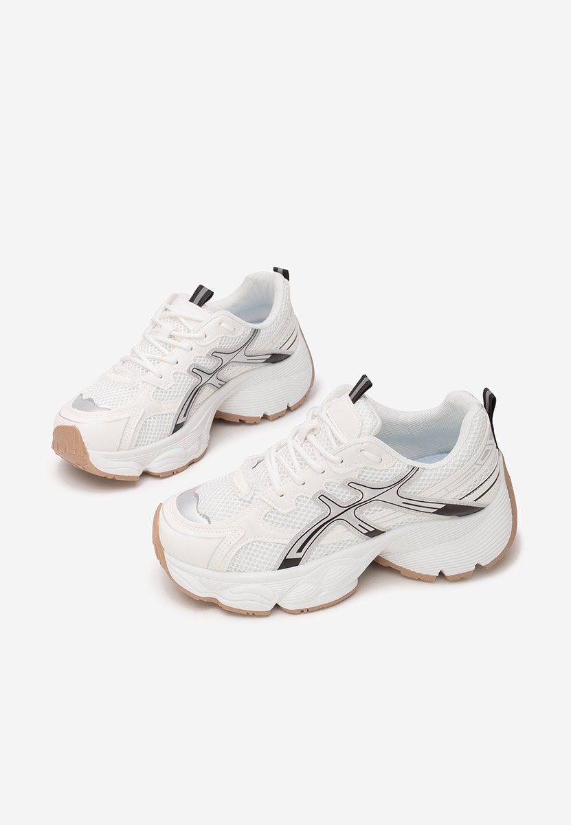 Białe sneakersy na koturnie Kaliora Białe sneakersy na koturnie Kaliora