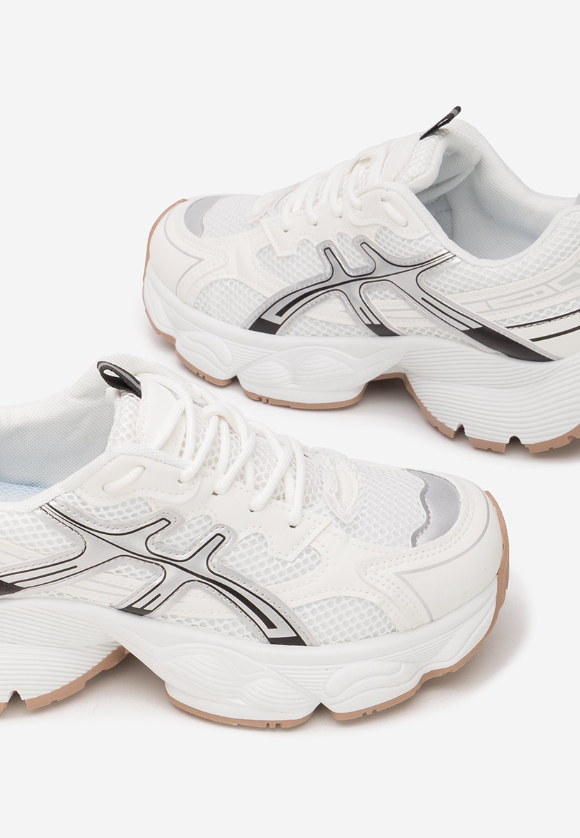 Białe sneakersy na koturnie Kaliora Białe sneakersy na koturnie Kaliora