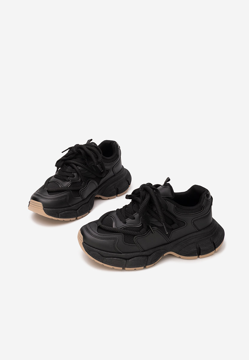 Czarne sneakersy damskie Savoria Czarne sneakersy damskie Savoria
