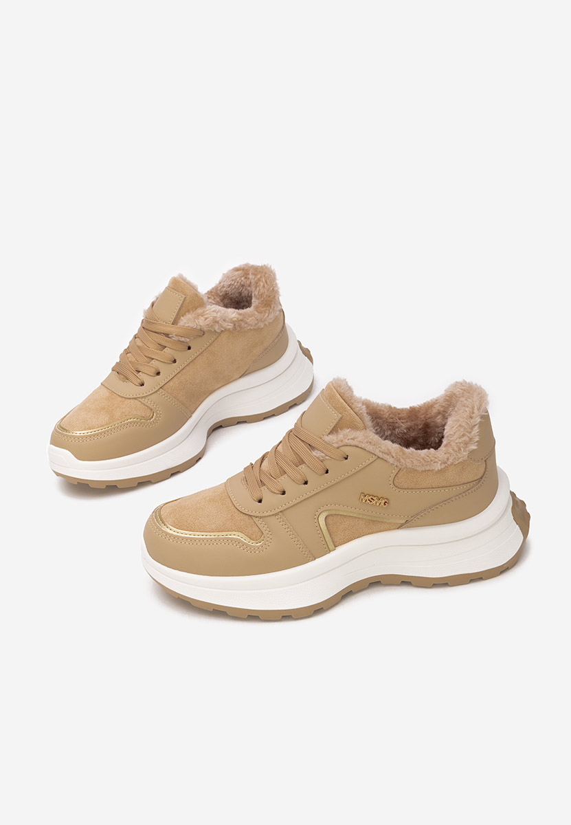 Khaki zimowe sneakersy damskie Azaira Khaki zimowe sneakersy damskie Azaira