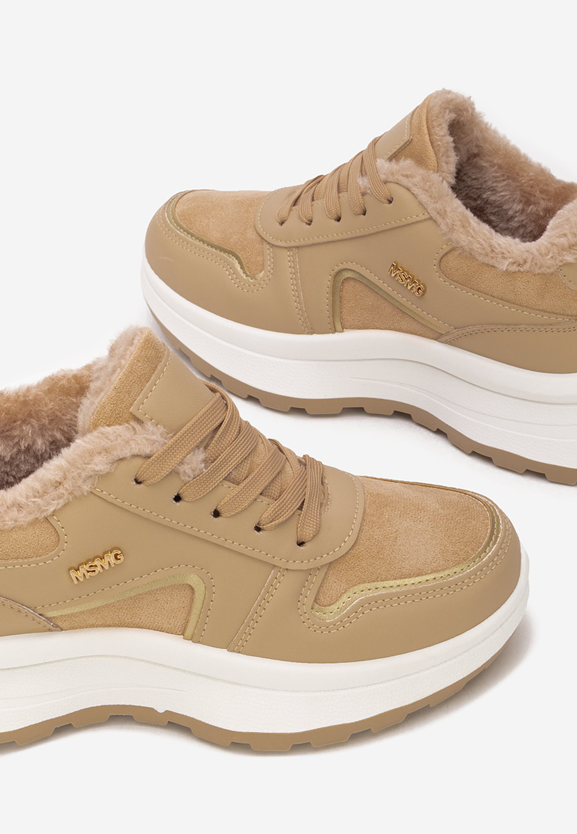 Khaki zimowe sneakersy damskie Azaira Khaki zimowe sneakersy damskie Azaira