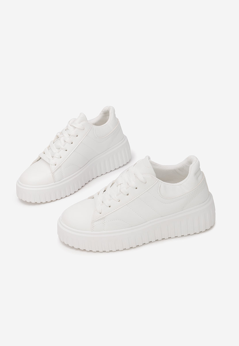 Białe sneakersy na platformie Raula V2