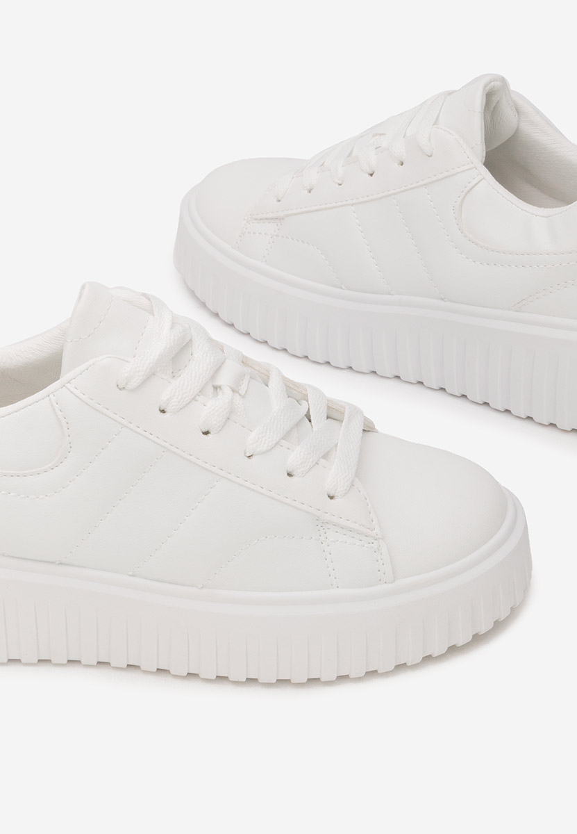 Białe sneakersy na platformie Raula V2