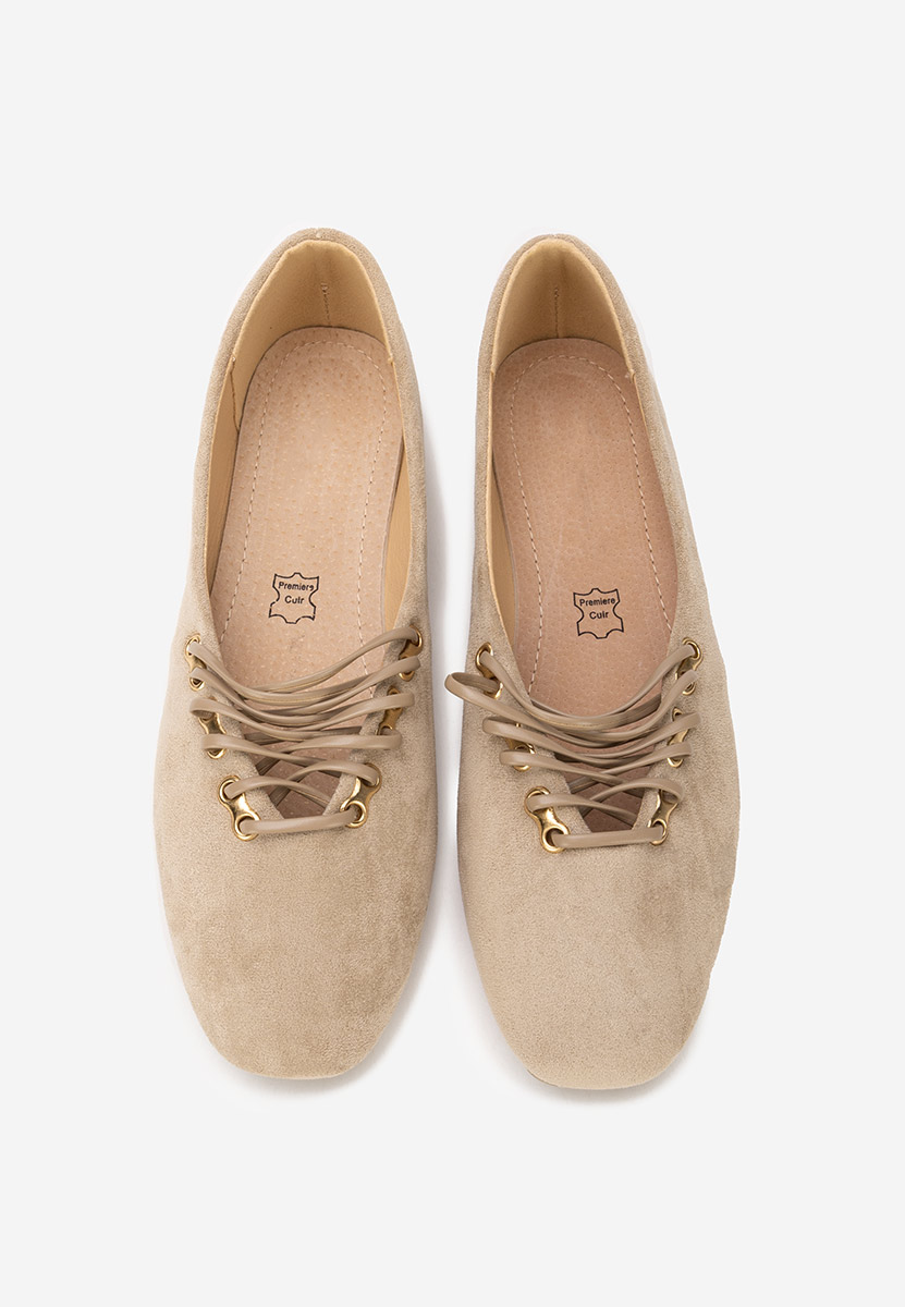 Khaki baleriny damskie Carela