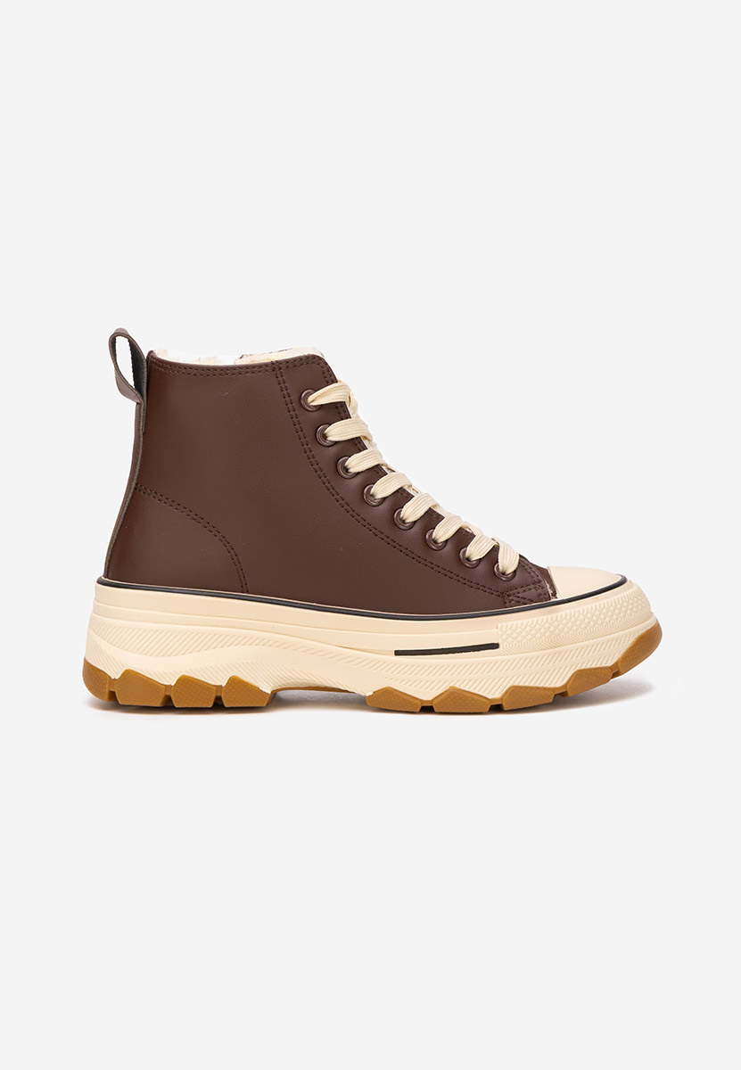 Brązowe trampki wysokie damskie Raviana V7