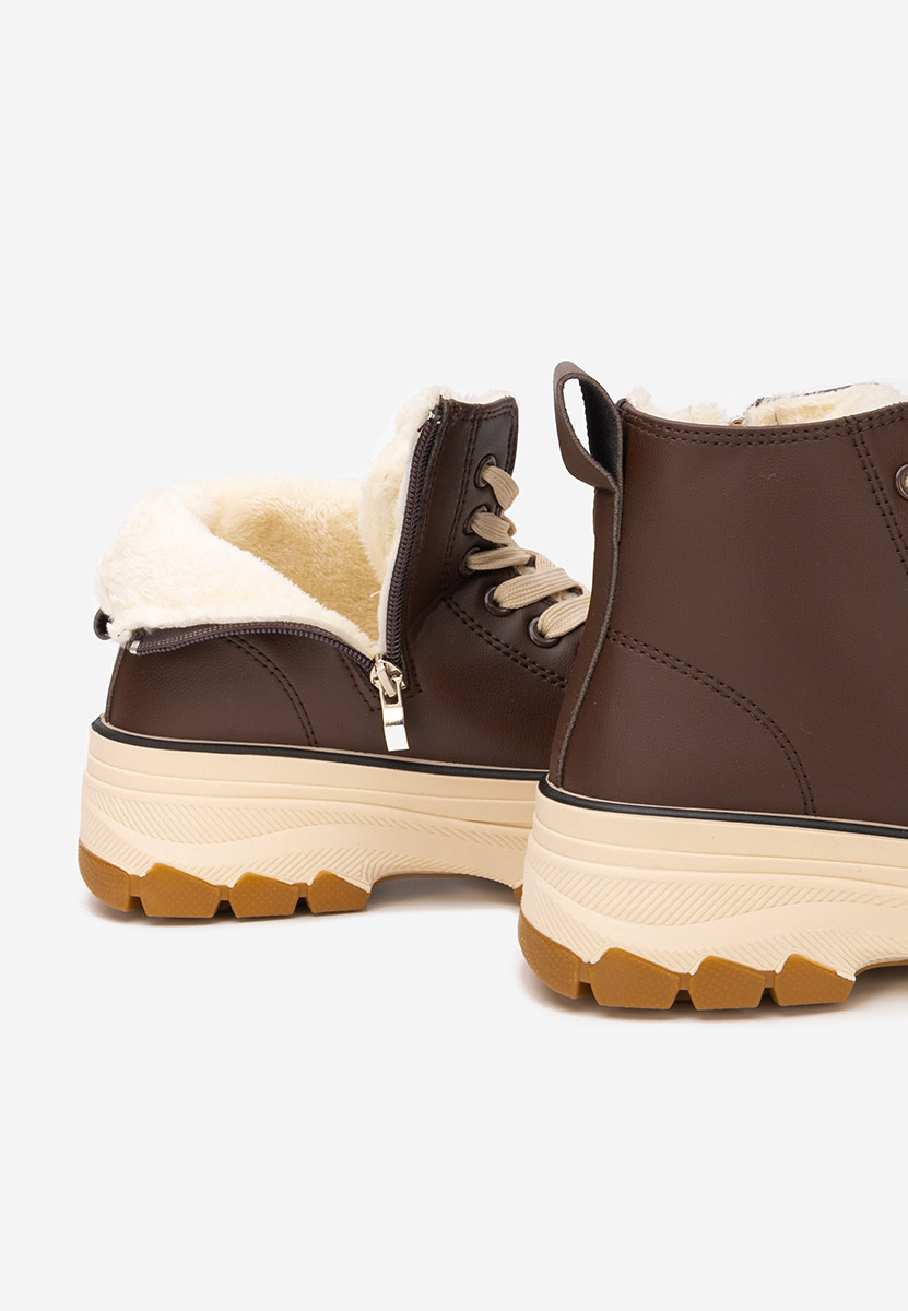 Brązowe trampki wysokie damskie Raviana V7