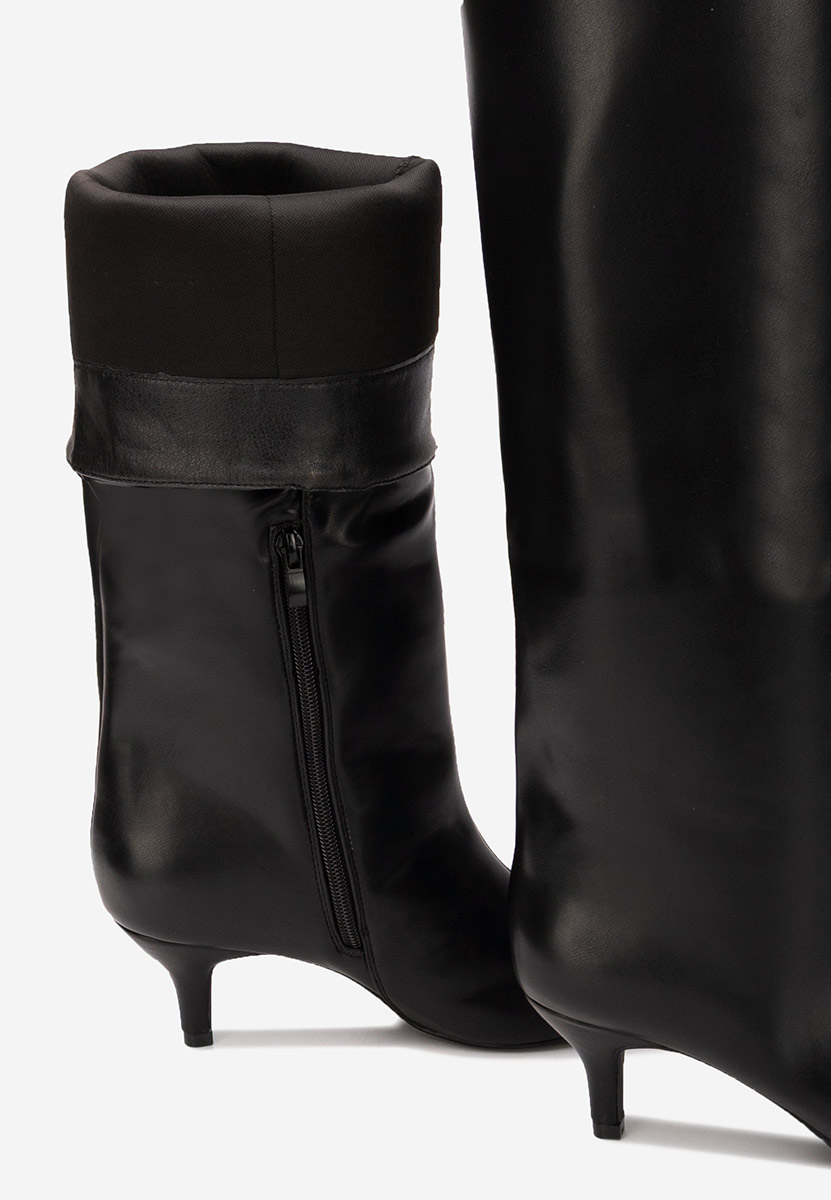 Czarne kozaki na obcasie Brelisa