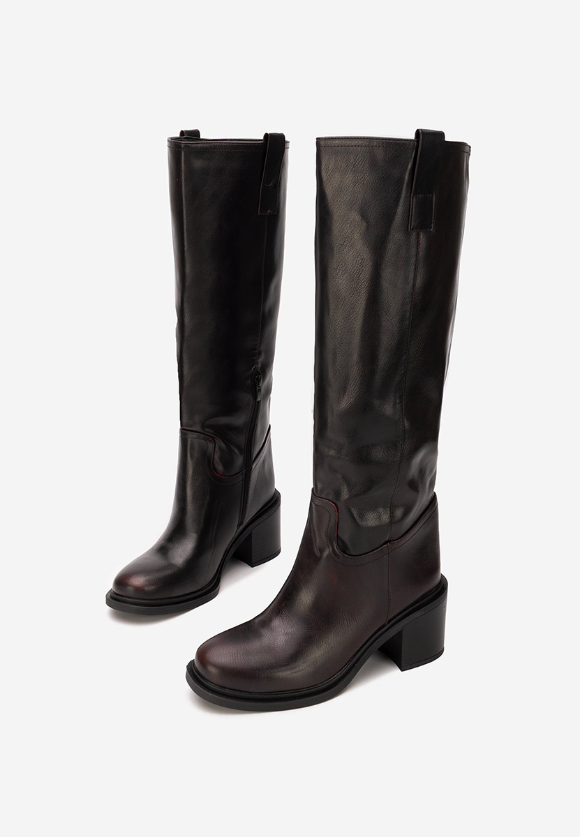  kozaki na słupku Jasara bordo