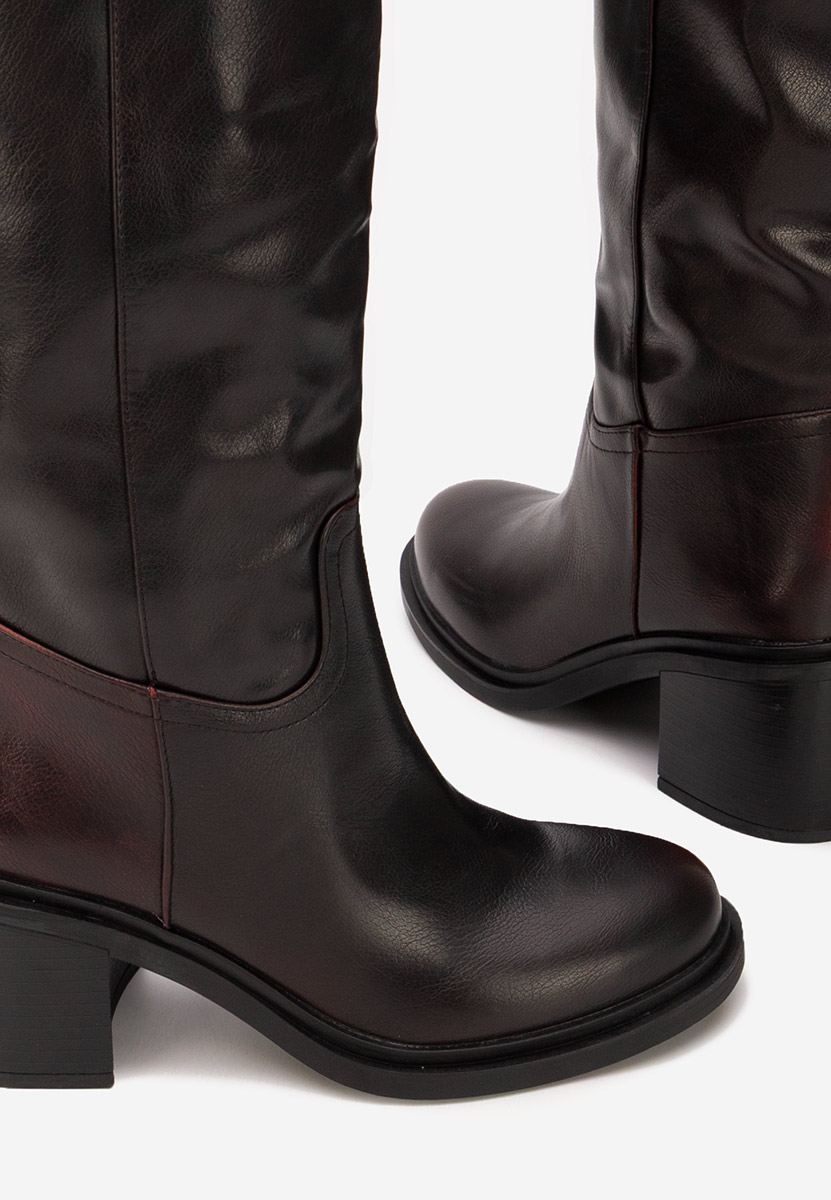  kozaki na słupku Jasara bordo