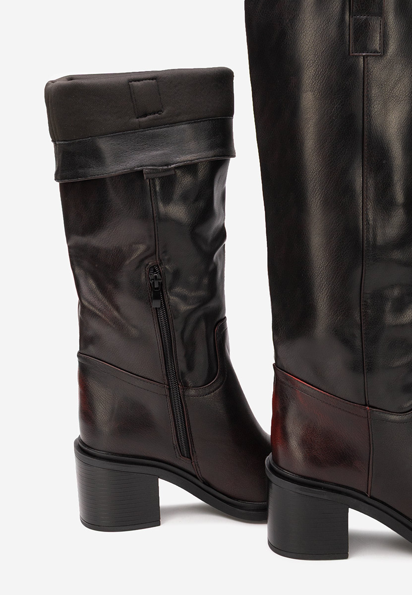  kozaki na słupku Jasara bordo