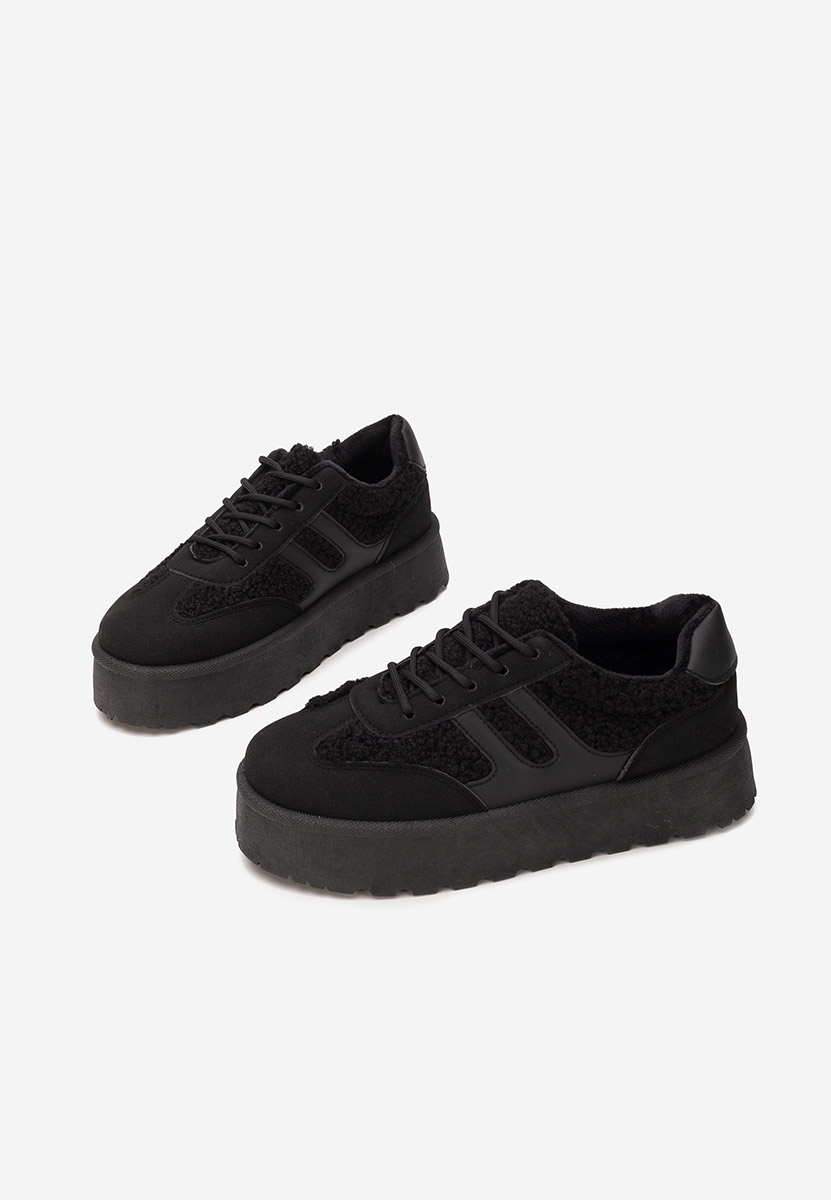 Czarne sneakersy na platformie Luniva